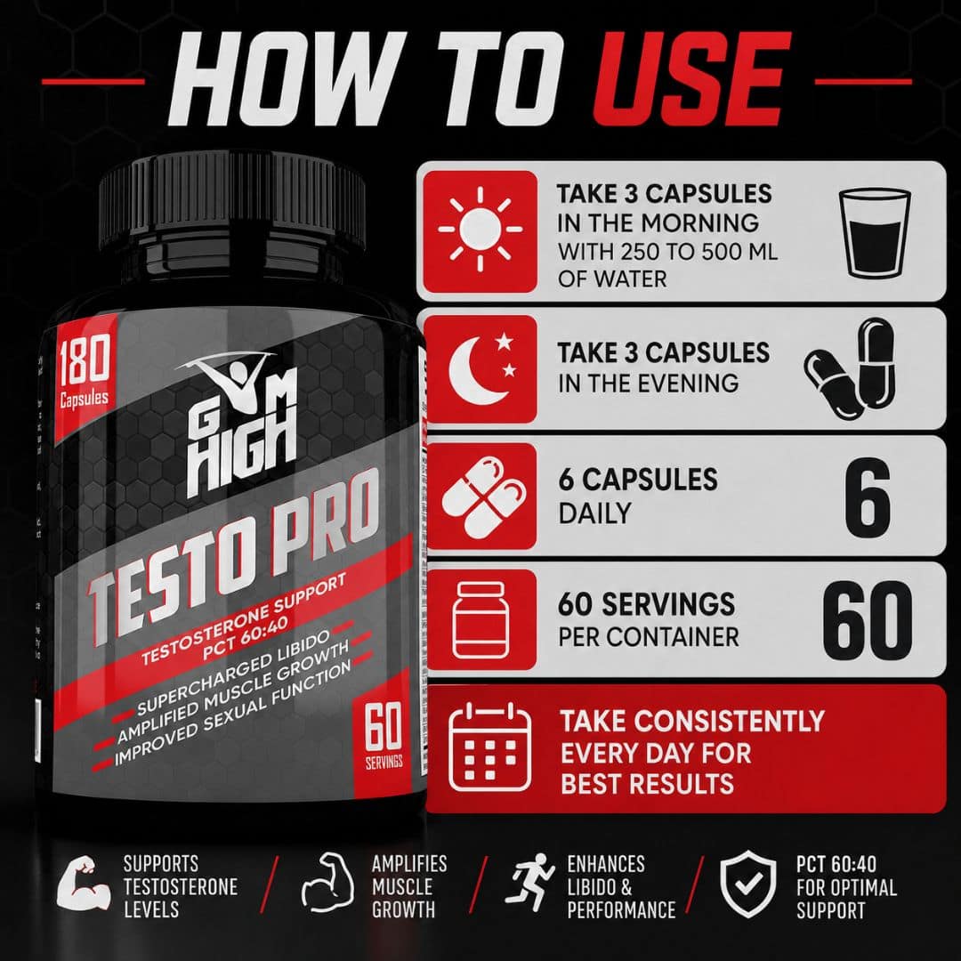 GYM HIGH Testo Pro Capsules - Image 7