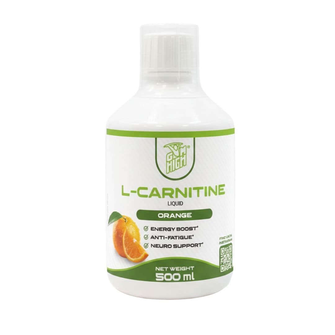 GYM HIGH liquid L-carnitine 500 ml bottle, Orange flavour
